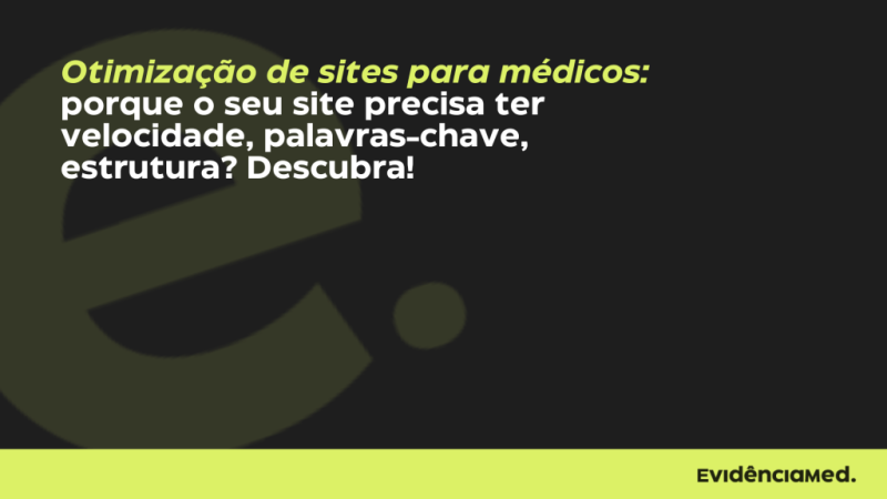 Otimização de sites para médicos