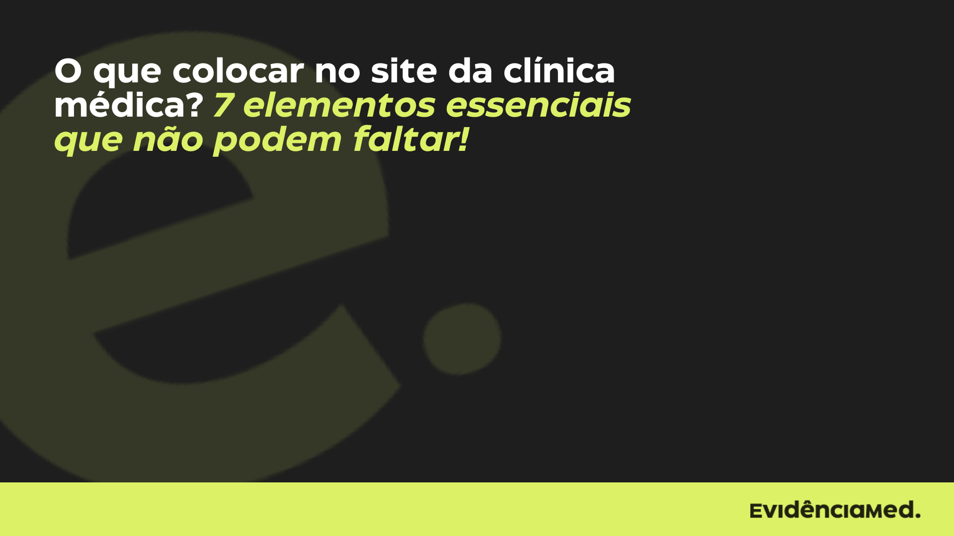 o que colocar no site da clínica