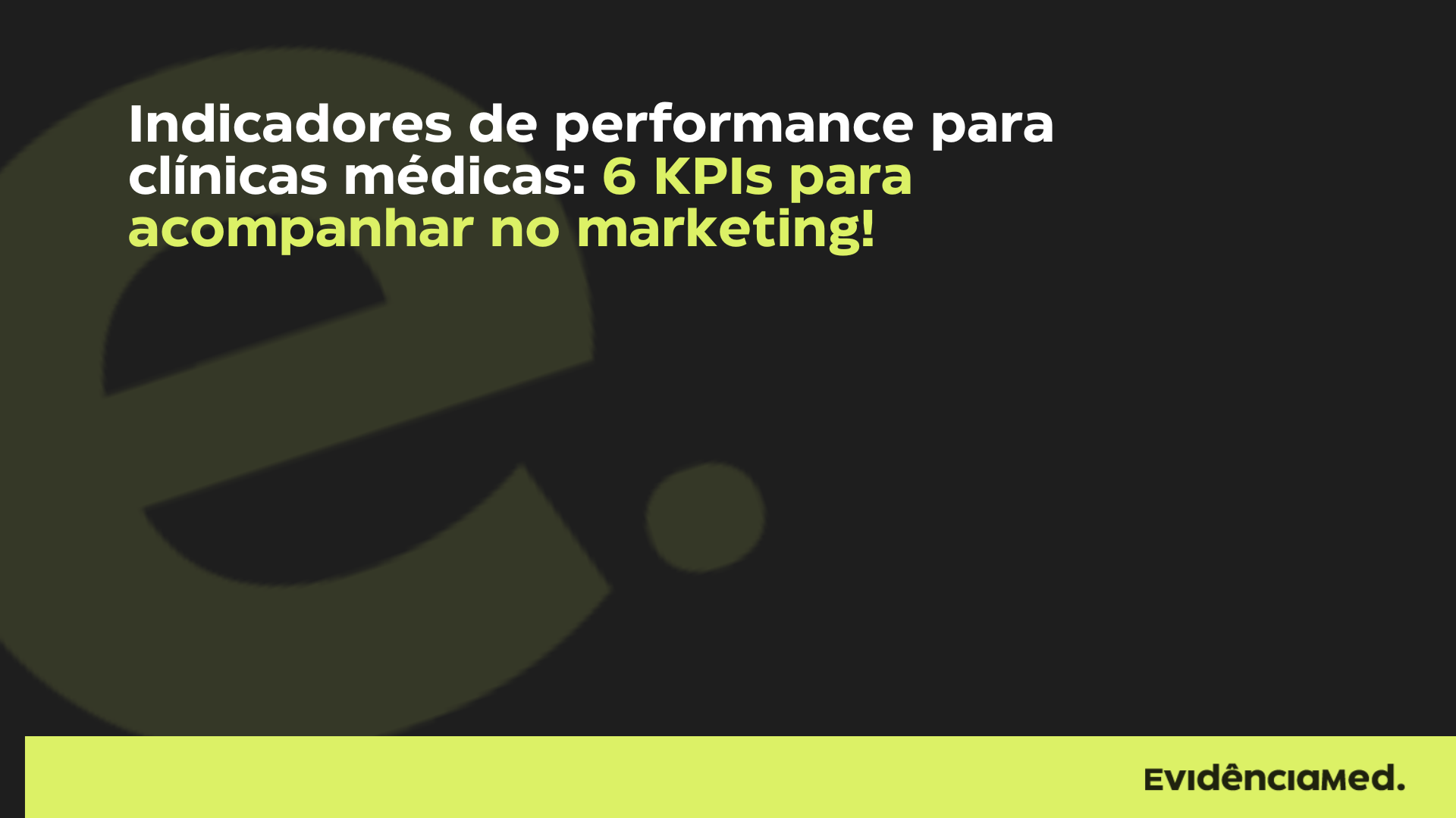 indicadores de performance para clínicas