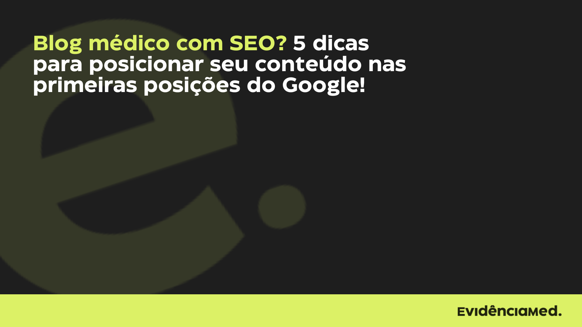 Blog médico com SEO